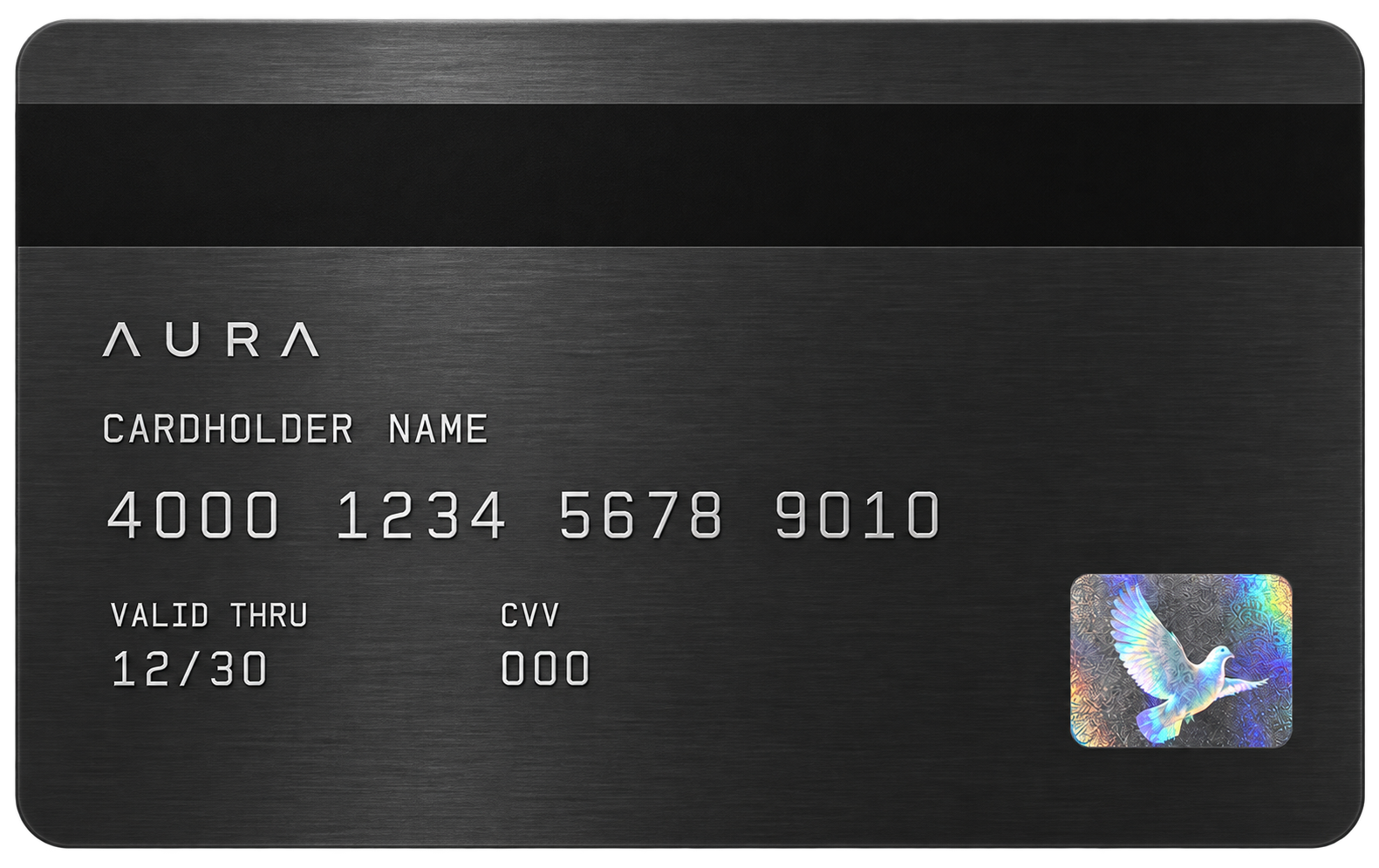AURA Black card — Back